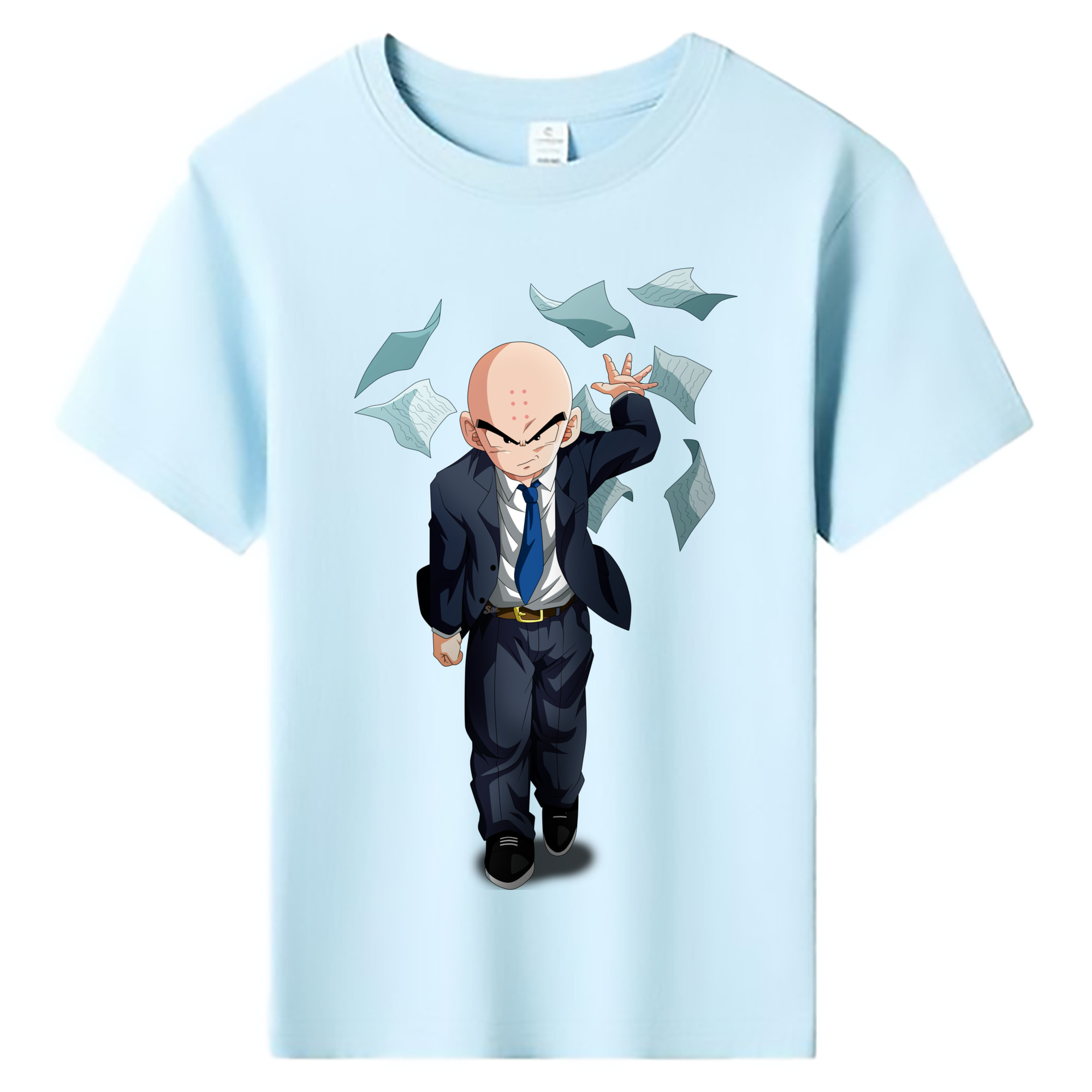 （画像用） ドラゴンボール クリリン DRAGON BALL krillin 綿100％キッズTシャツ（フロントプリント）